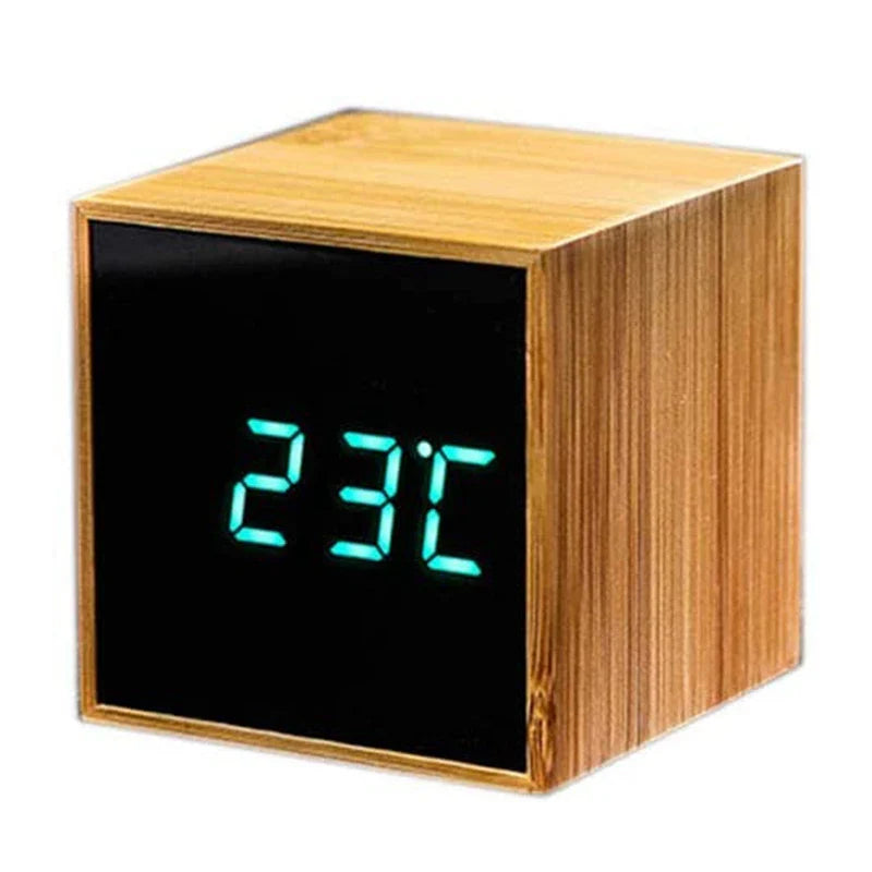 HORLOGE EN BOIS 4 FONCTION A PERSONNALISER