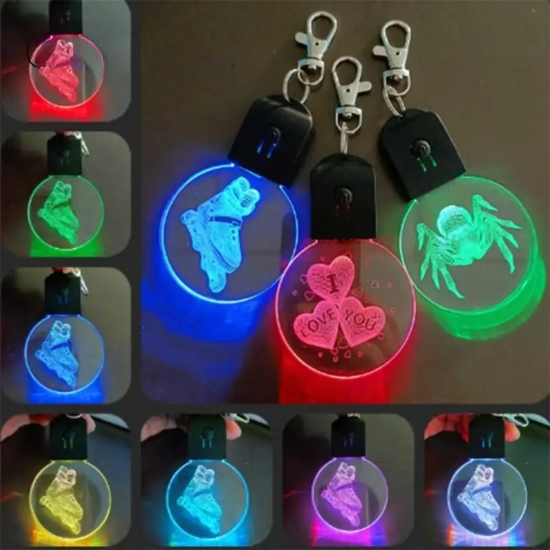 Porte-Clés en PMMA avec  LED, à personnaliser